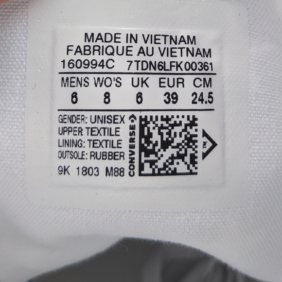 Converse CTAS Hi Red/White/Blue Studded Flag - Picture 6 of 6